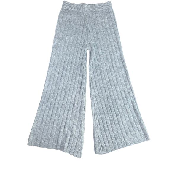 sincerely Jules- Blue Sweater Wide Leg fall Lounge Pants- Size Large- Preloved - Picture 1 of 5